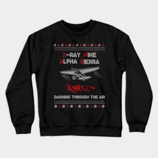 Funny Ugly Christmas Pilot Sweater Design Xmas Holiday Plane Aircaft Crewneck Sweatshirt